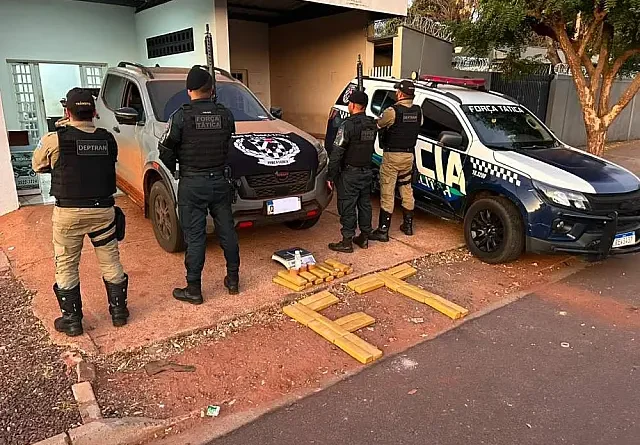Força Tática apreende quase 30 kg de maconha e prende quatro suspeitos em Três Lagoas